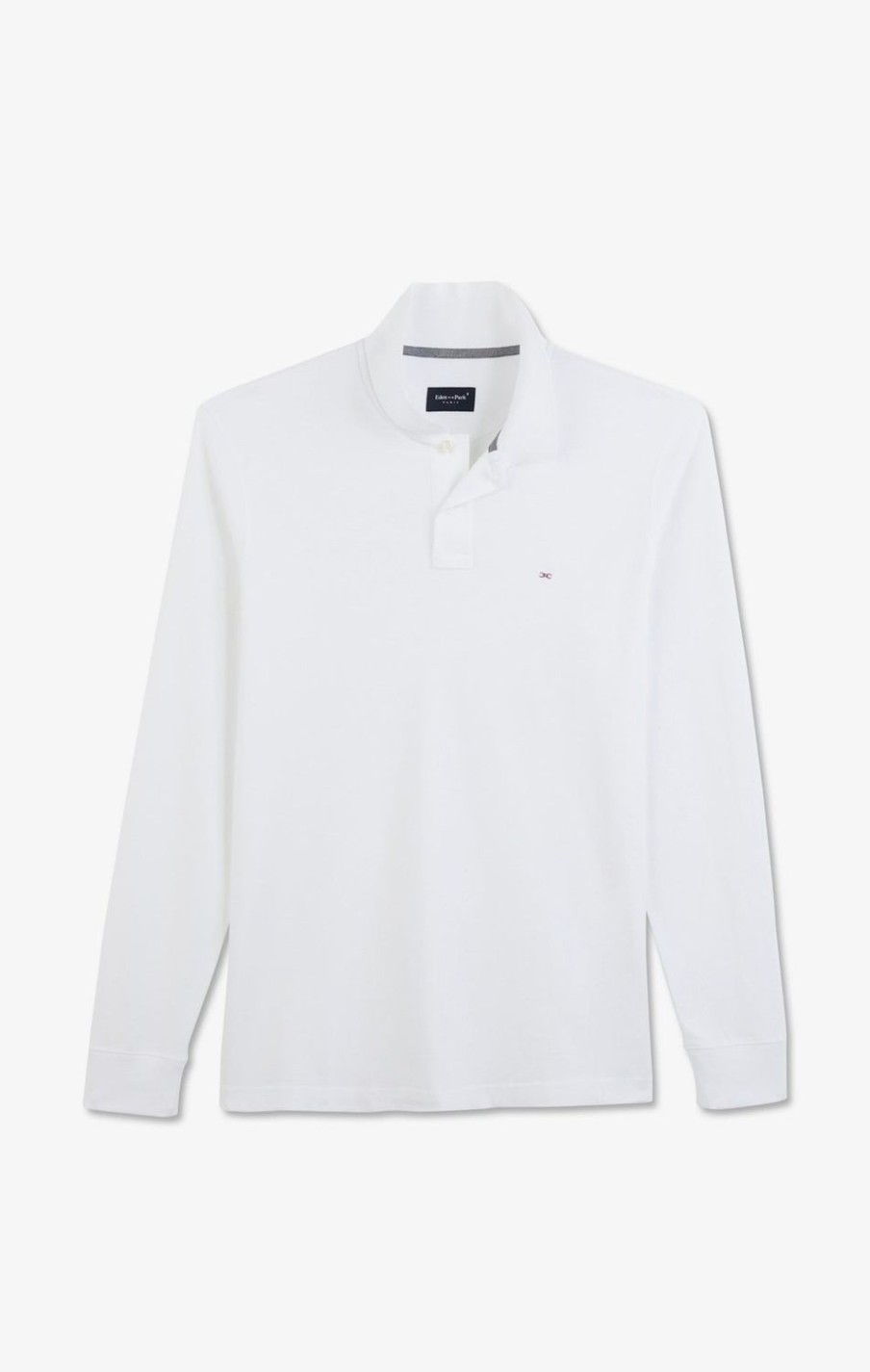 Eden Park White Cotton Polo With Contrasting Neck | Polos