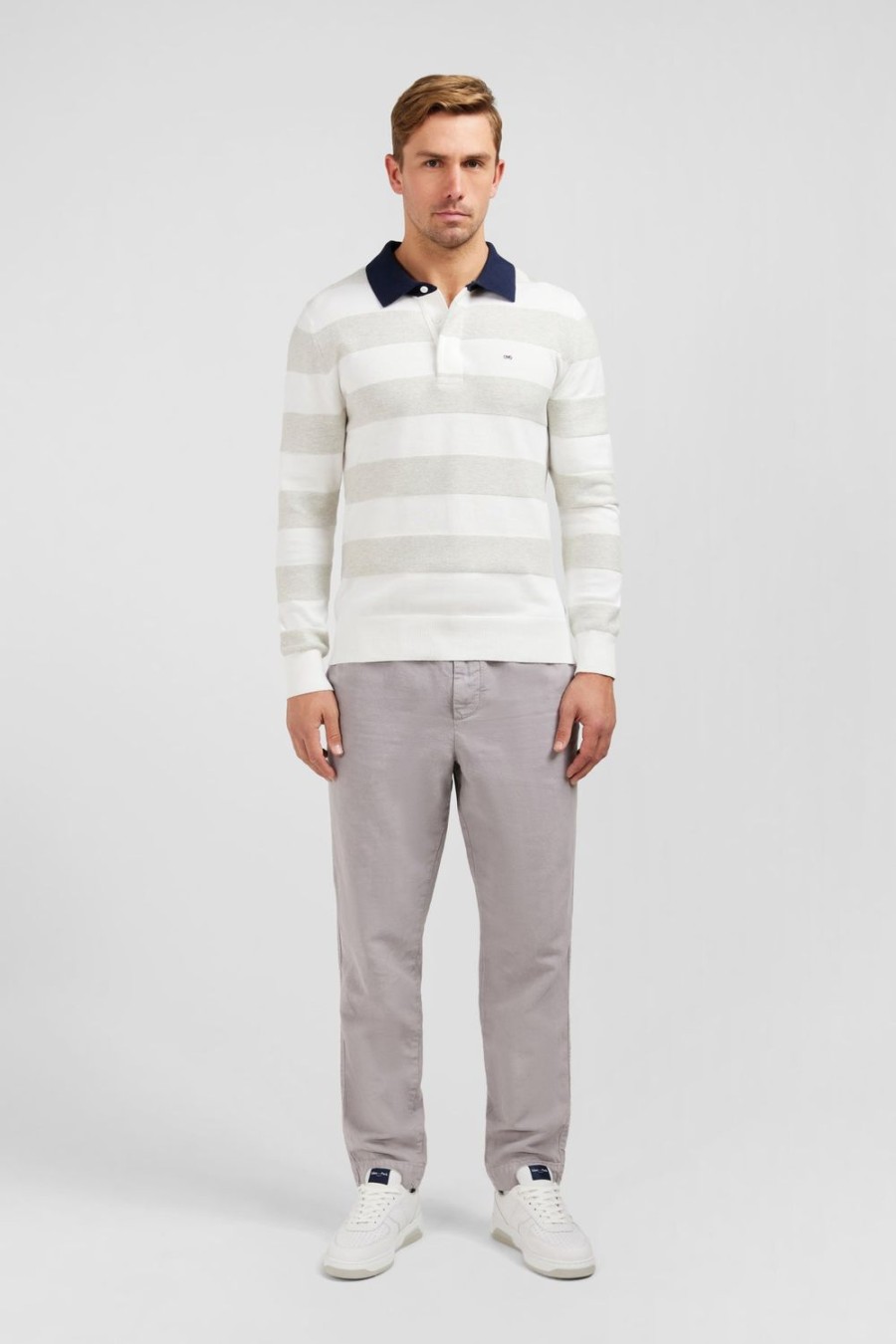 Eden Park White Striped Jumper | Rugby Shirts