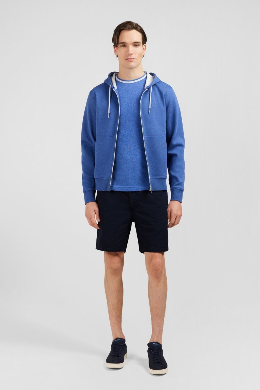 Eden Park Blue Zip Sweatshirt With Hood | Sweatshirts