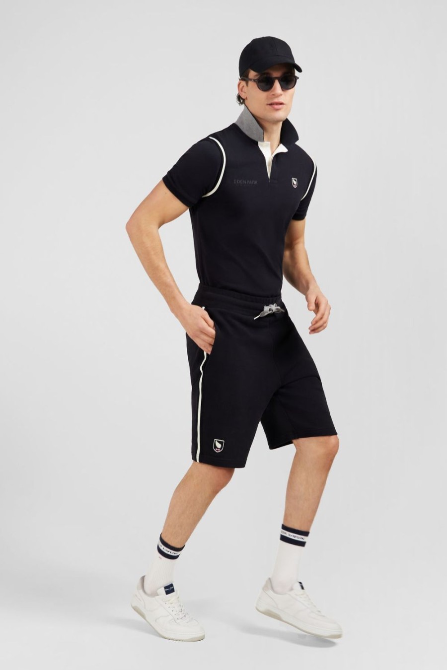 Eden Park Shorts In Black Fleece | Shorts & Bermudas