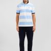 Eden Park Short-Sleeved Polo Shirt In Pique Cotton With Blue Circles | Polos