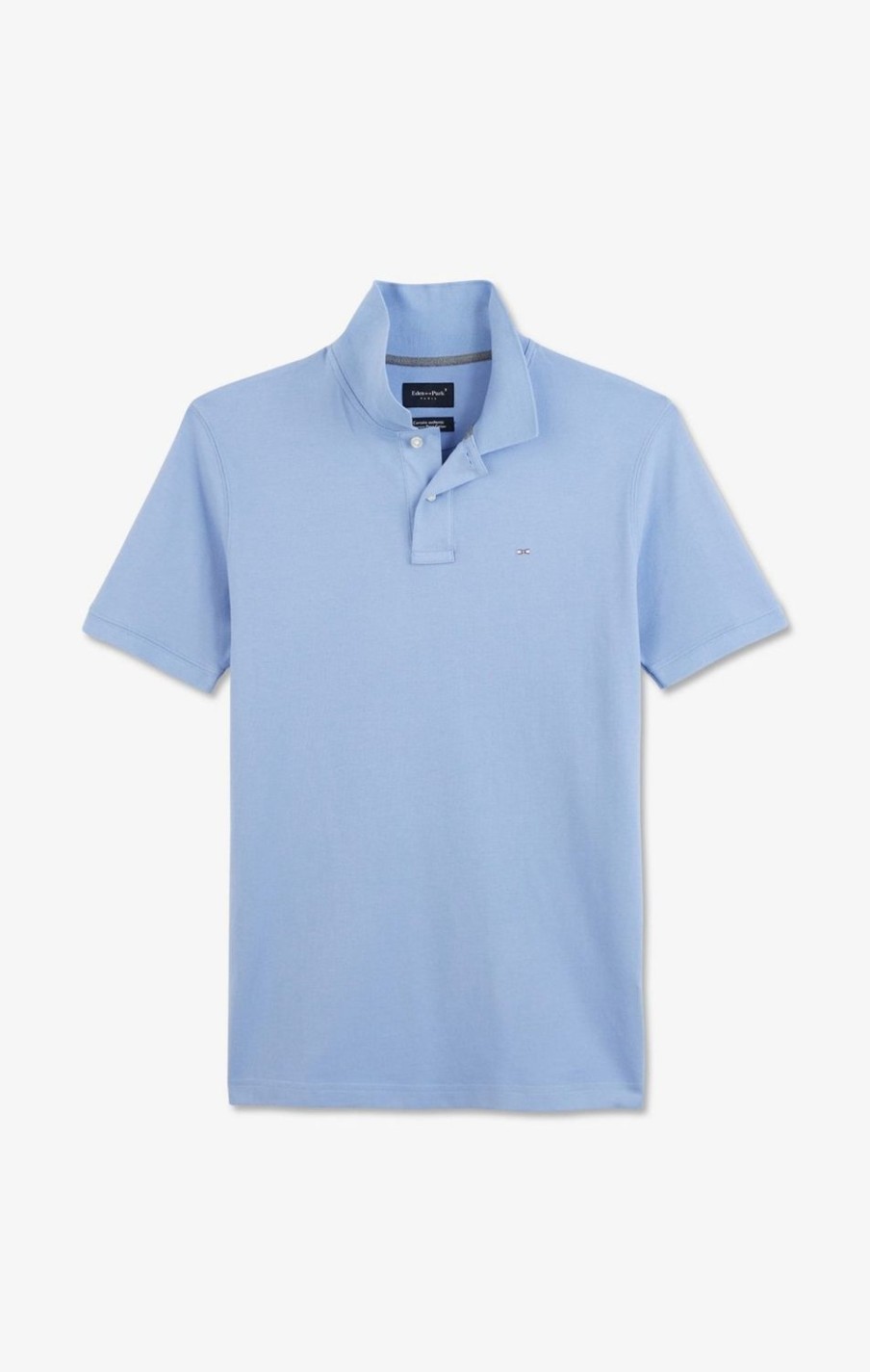 Eden Park Light Blue Stretch Pima Cotton Polo | Polos