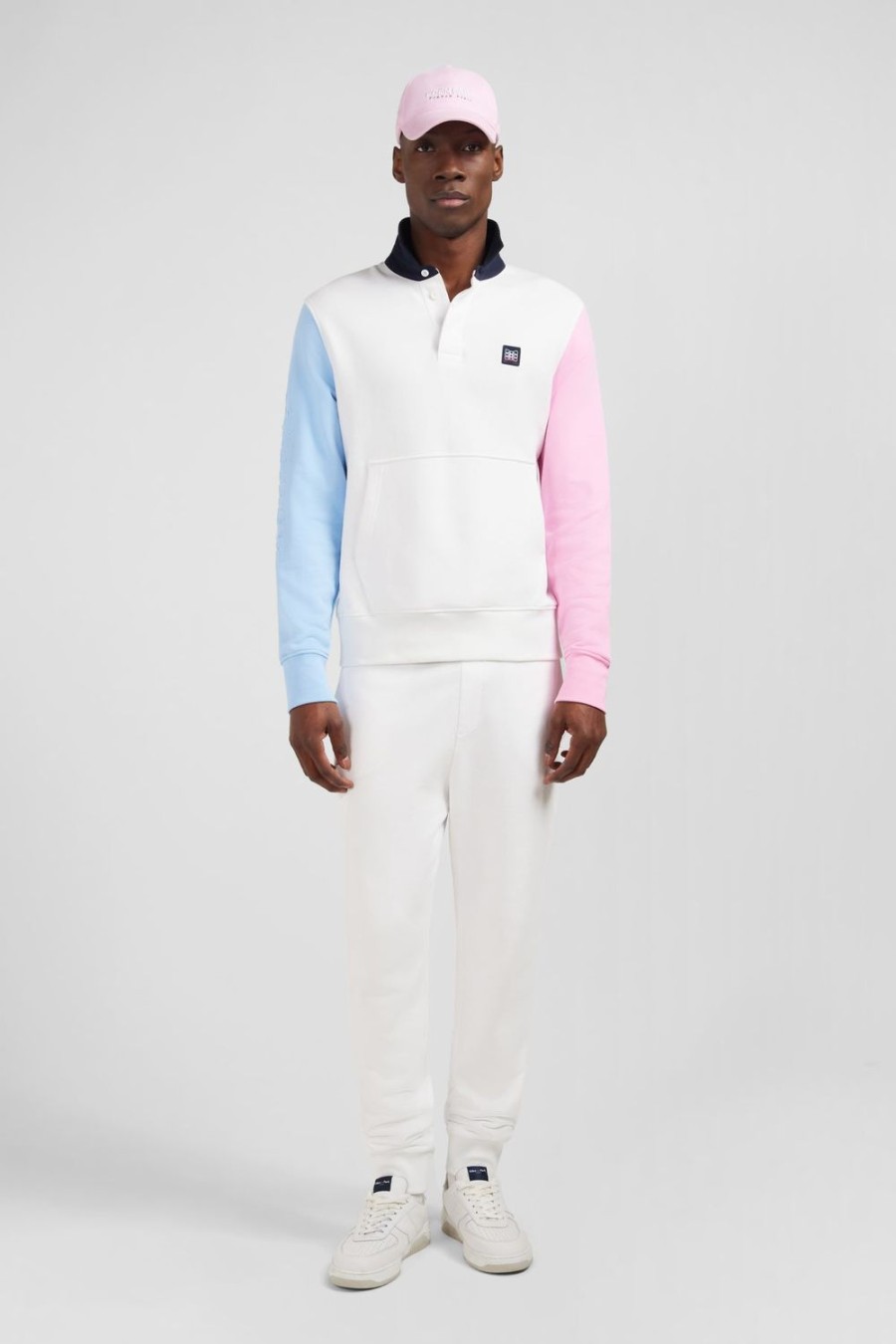 Eden Park Colour-Block Polo-Neck Sweatshirt | Rugby Shirts