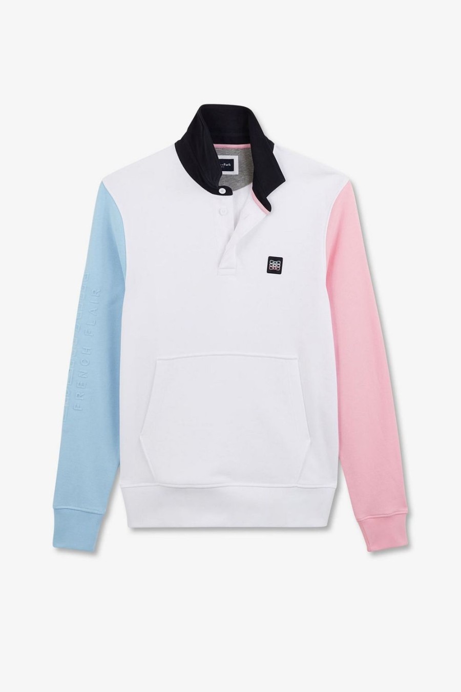 Eden Park Colour-Block Polo-Neck Sweatshirt | Rugby Shirts