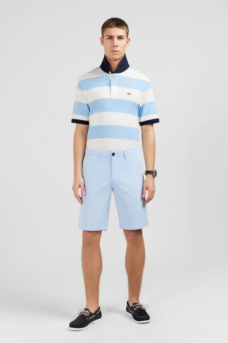 Eden Park Plain Light Blue Bermuda Shorts | Shorts & Bermudas