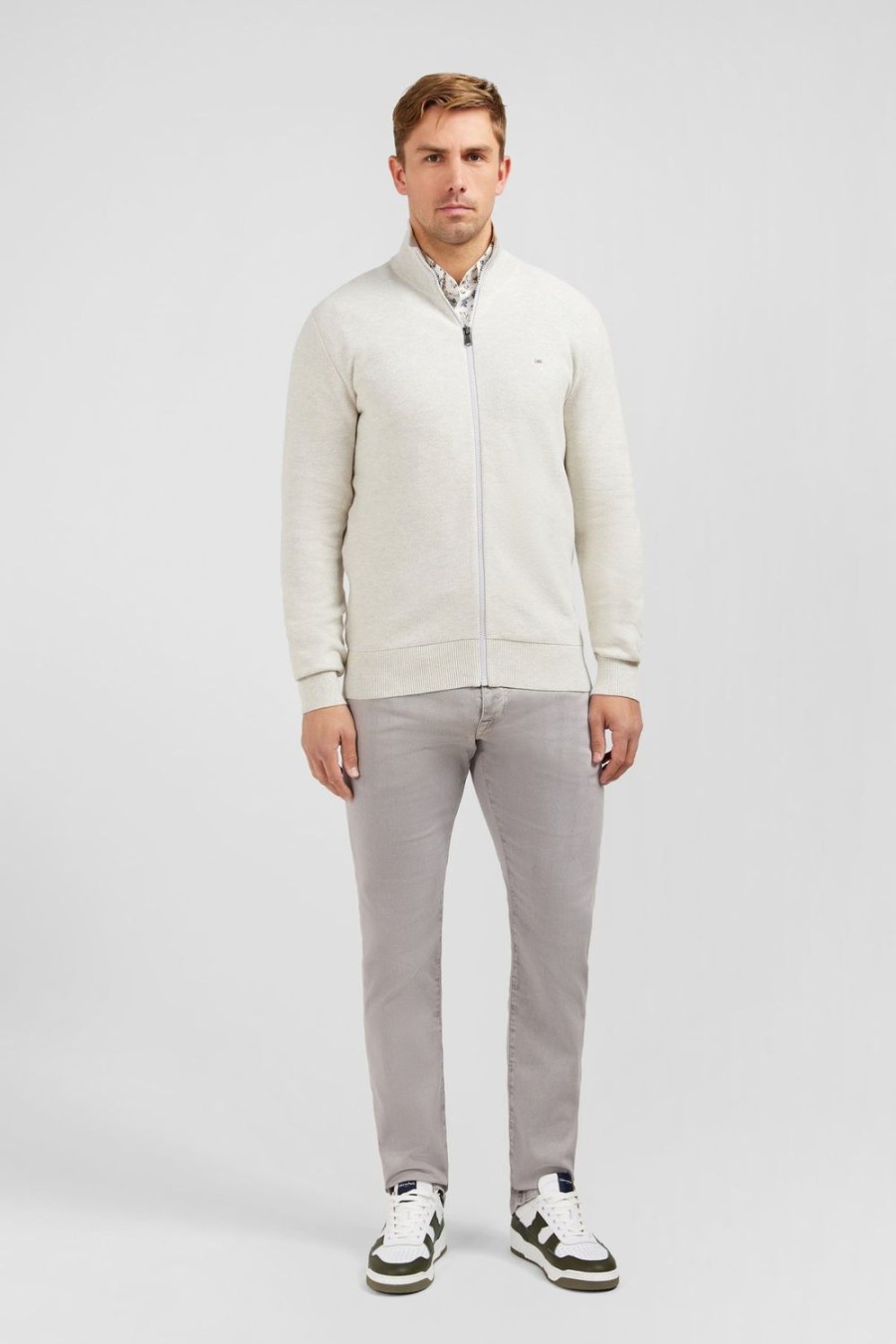 Eden Park Grey Zip Cardigan | Cardigans