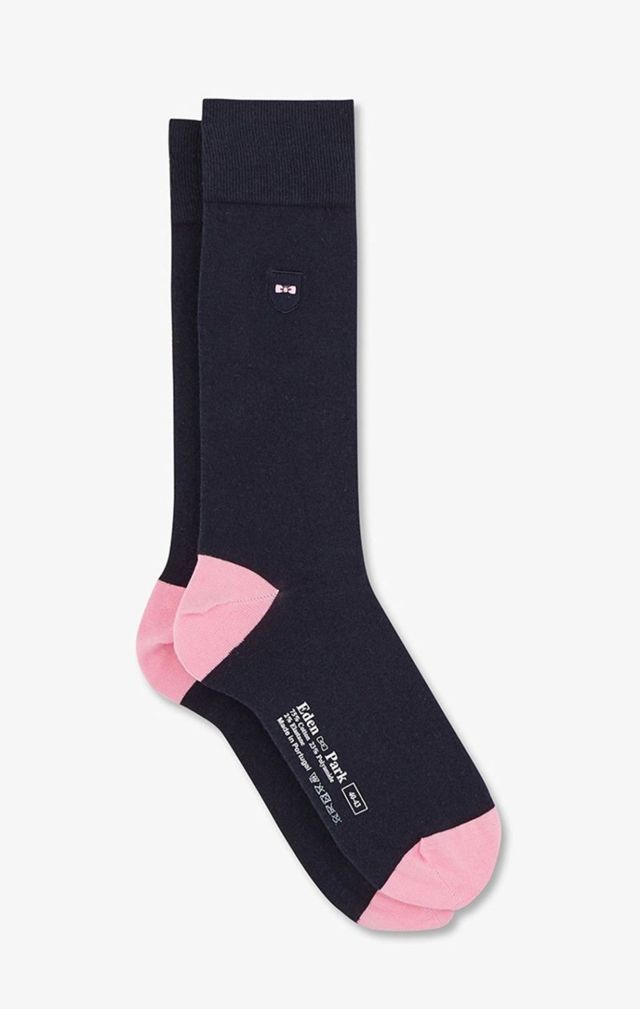 Eden Park Long Navy Blue Colour-Block Socks | Socks