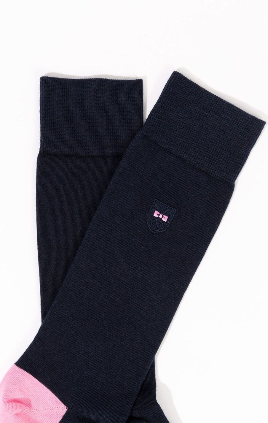 Eden Park Long Navy Blue Colour-Block Socks | Socks