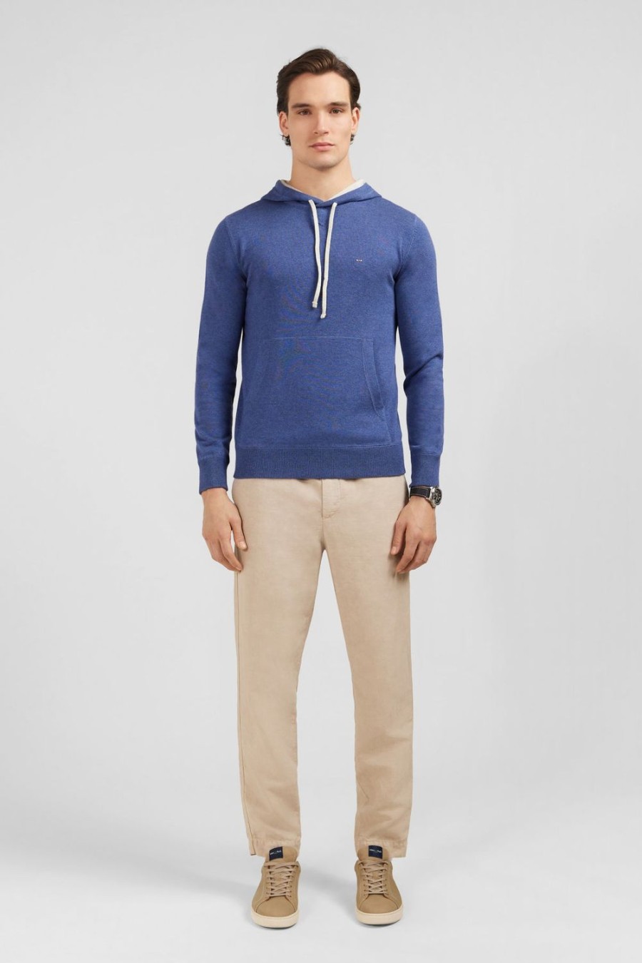 Eden Park Blue Hooded Jumper | Sweaters