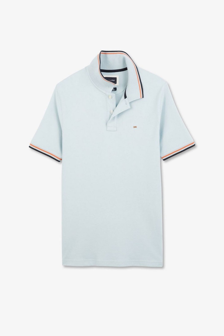 Eden Park Light Blue Polo Shirt In Cotton Pique | Polos