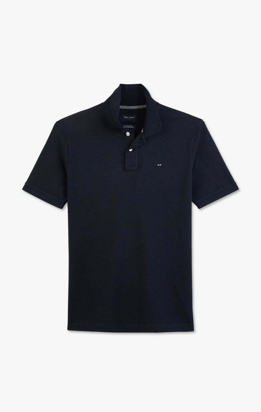 Eden Park Black Stretch Pima Cotton Polo | Polos