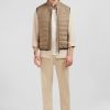 Eden Park Beige Sleeveless Puffa Jacket | Coats