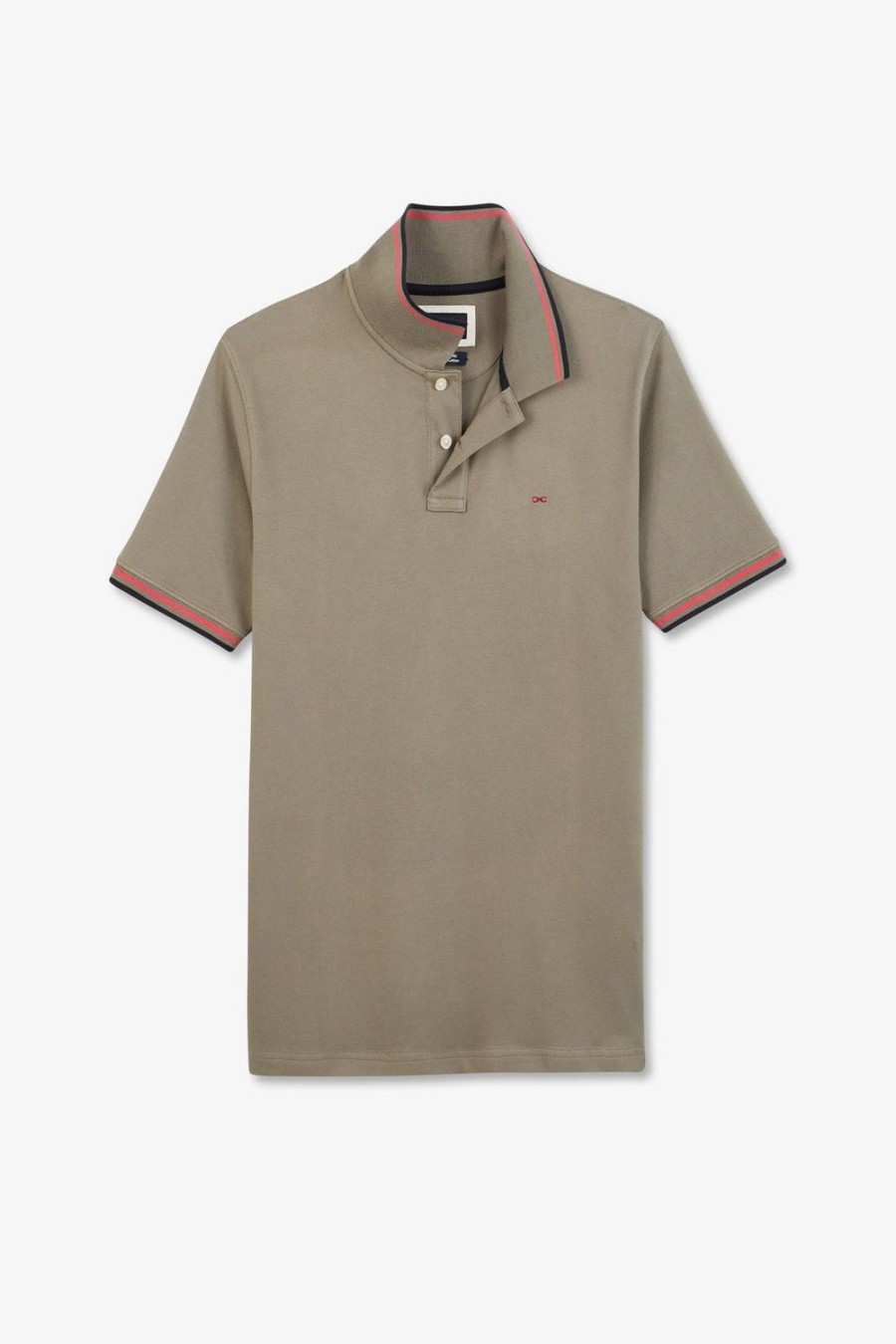 Eden Park Khaki Polo Shirt In Pima Cotton | Polos