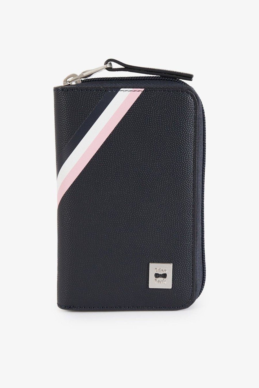 Eden Park Navy Zipped Wallet With Tricolour Details | Portfolios