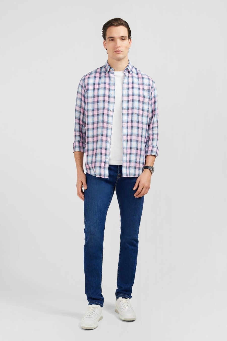 Eden Park Checked Pink Shirt | Shirts