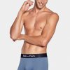 Eden Park Pack Of 2 Plain Light Blue And Black Boxer Shorts | Underwear