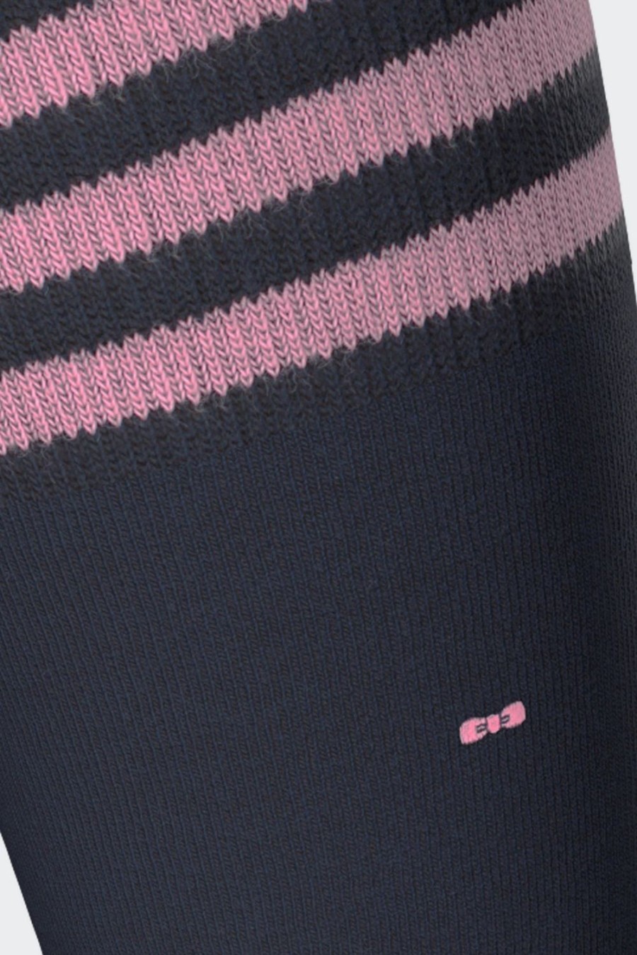 Eden Park Stretch Cotton Navy Socks With Striped Edges | Socks