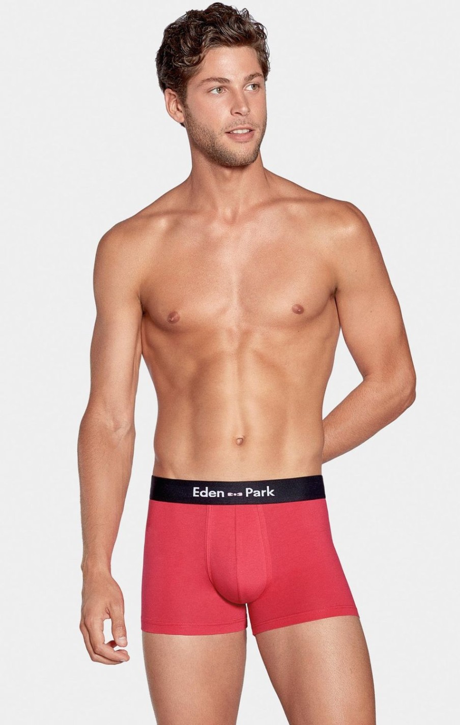 Eden Park Pack Of 2 Plain Red And Black Boxer Shorts | Underwear