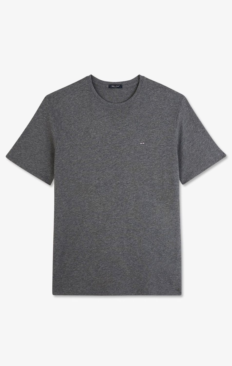 Eden Park Crew Neck Grey Pima Cotton T-Shirt | T-Shirts