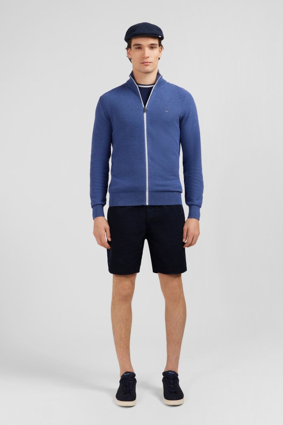 Eden Park Blue Zip Cardigan | Cardigans