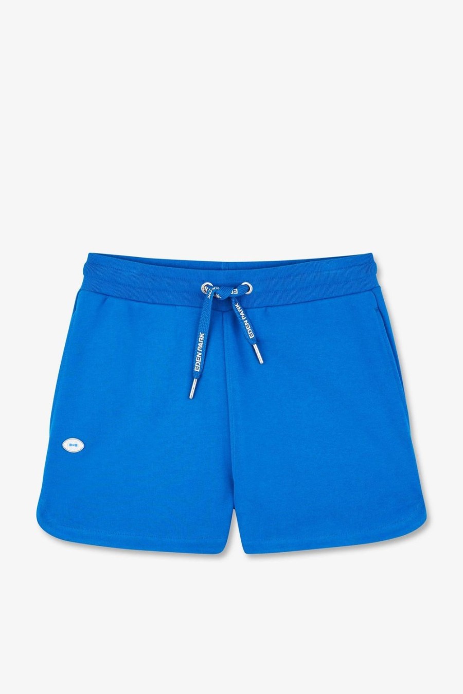 Eden Park Blue Fleece Shorts In Regular Fit | Pants