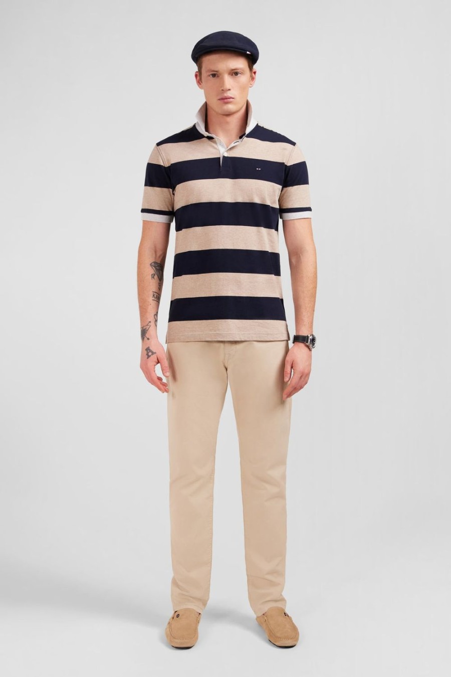 Eden Park 5-Pocket Straight-Leg Beige Trousers | Pants