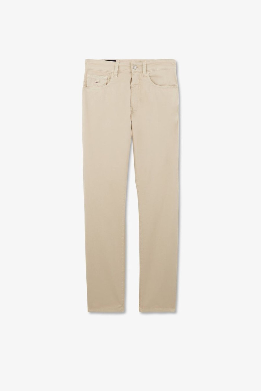 Eden Park 5-Pocket Straight-Leg Beige Trousers | Pants