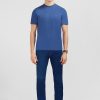 Eden Park Plain Blue Short-Sleeved T-Shirt | T-Shirts