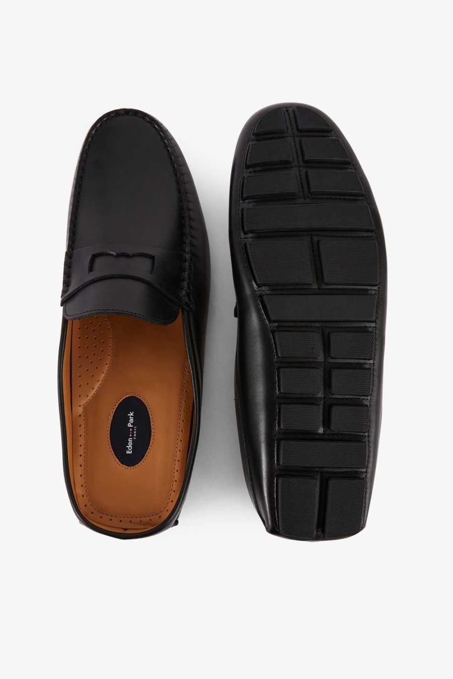 Eden Park Black Leather Moccasins | Loafers