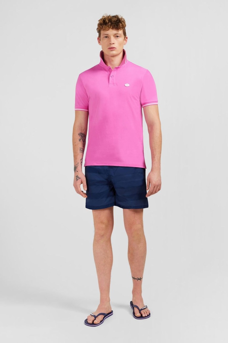 Eden Park Pink Short-Sleeved Polo Shirt | Polos