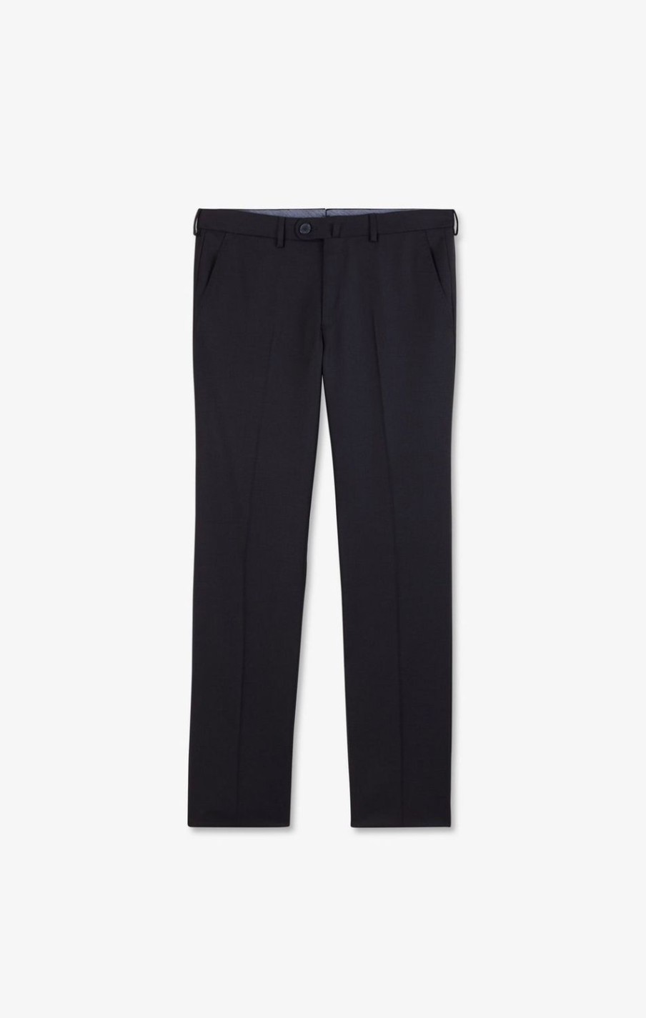 Eden Park Regular Dark Blue Wool Trousers With Broken Fold | Pants