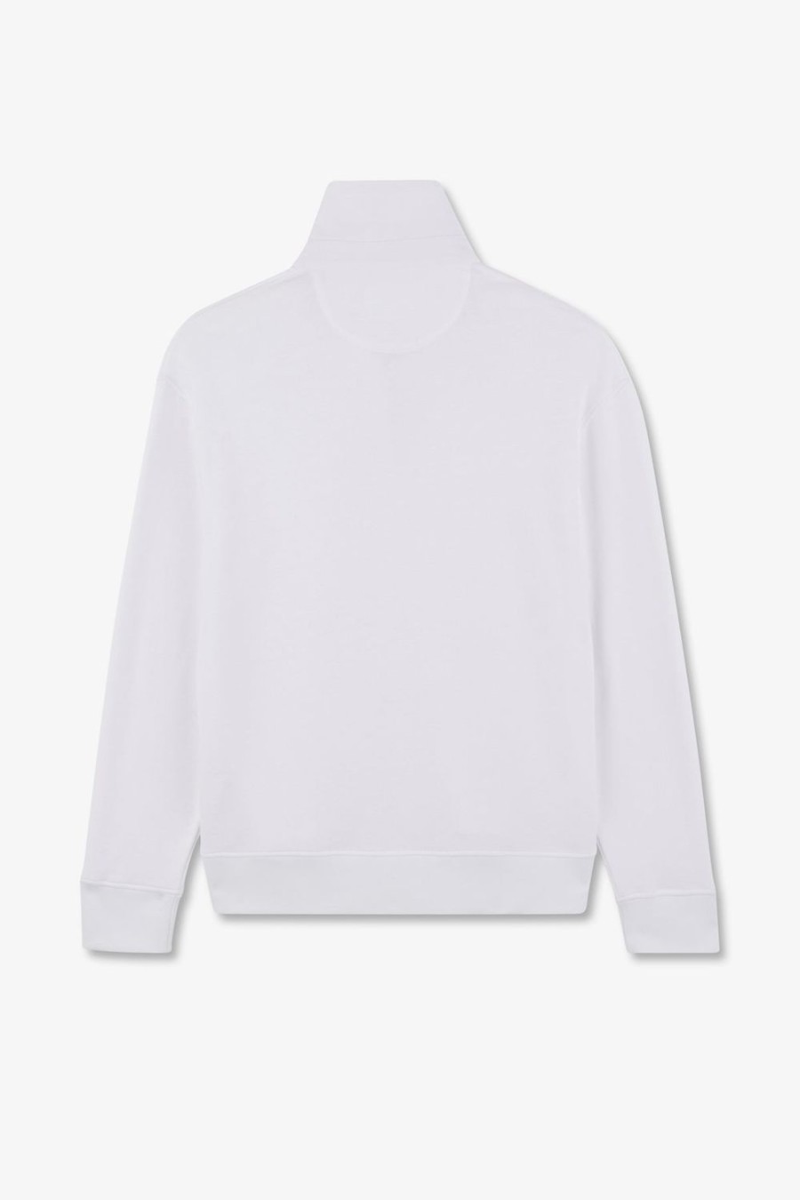 Eden Park White Cotton Sweatshirt With Polo Collar | Sweatshirts