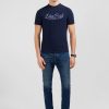 Eden Park Dark Blue T-Shirt With Eden Park Lettering | T-Shirts