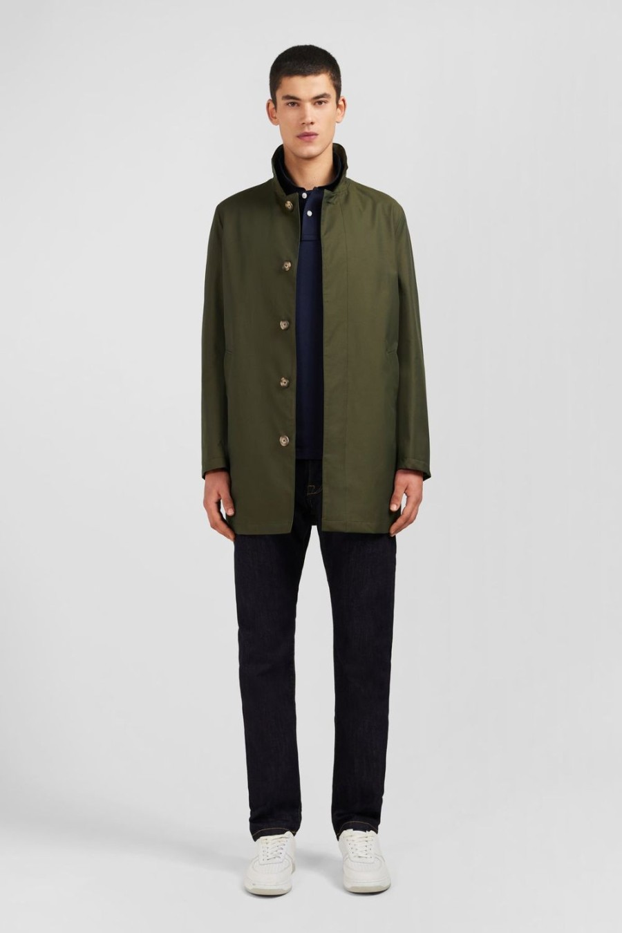 Eden Park Plain Khaki Raincoat | Coats