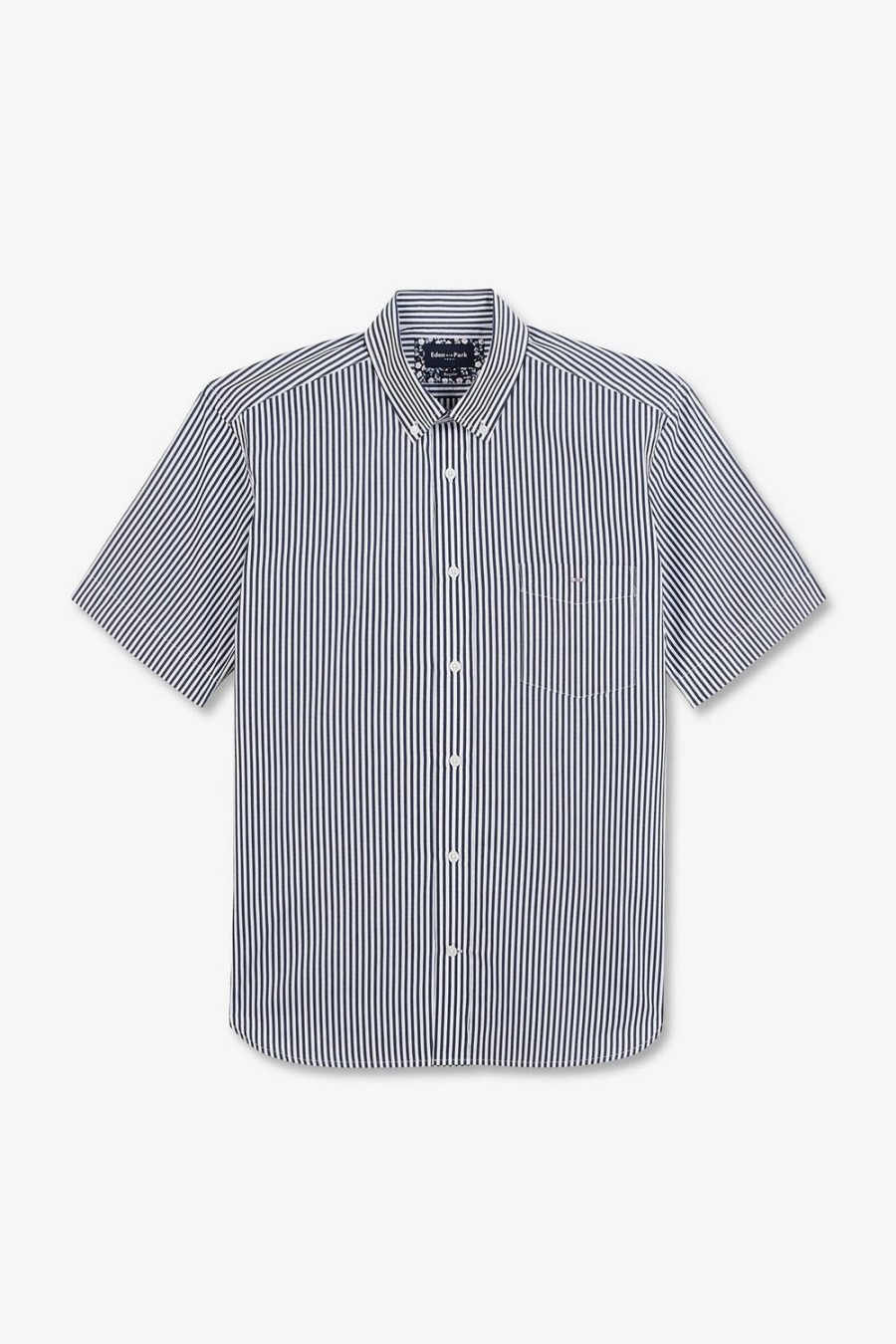 Eden Park Dark Blue Striped Blouse | Short-Sleeved Shirts