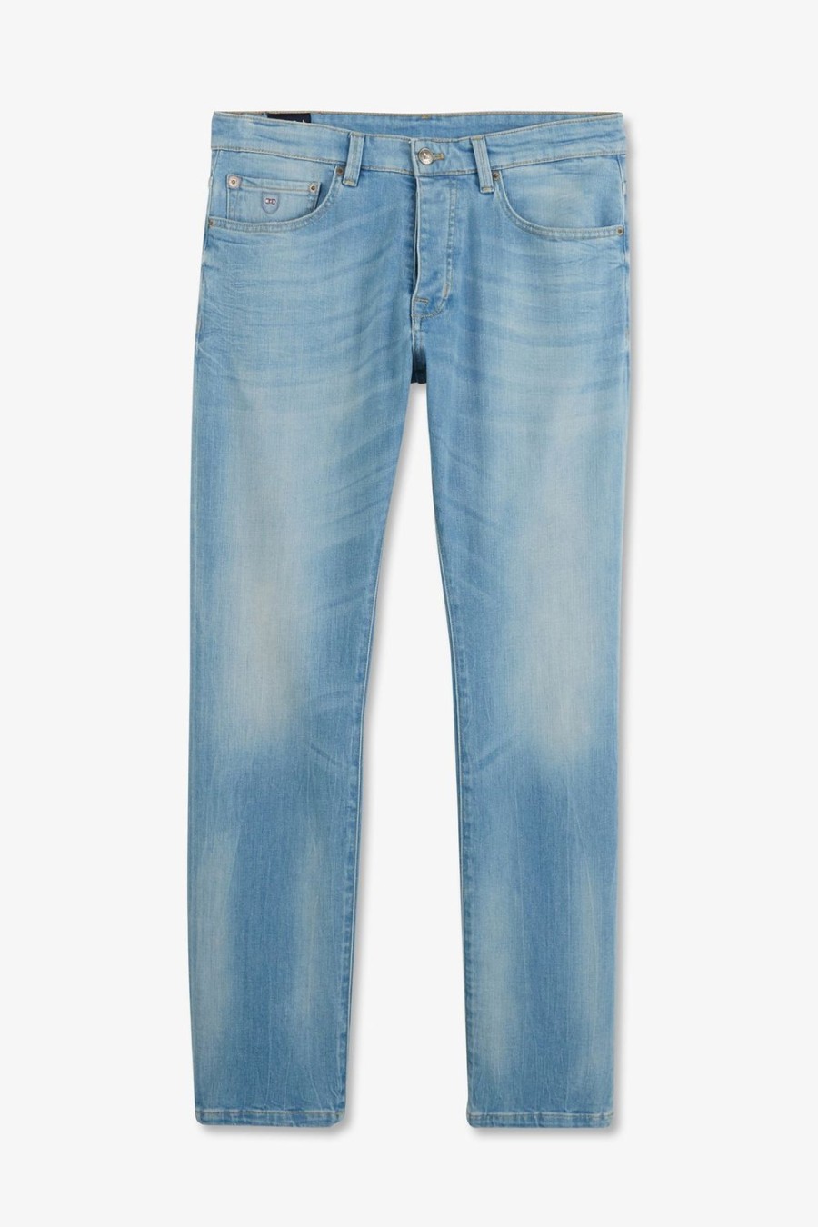 Eden Park 5-Pocket Straight-Leg Blue Trousers | Pants