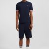 Eden Park Navy Blue Short-Sleeved T-Shirt With Embossed Logo | T-Shirts