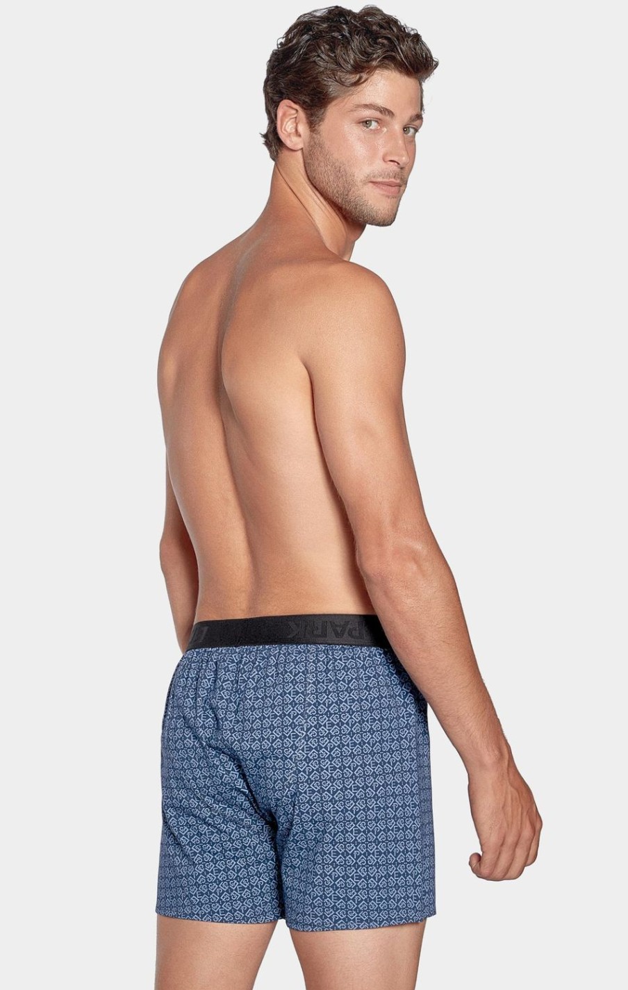 Eden Park Blue Boxer Shorts With Micro-Patterns | Underwear