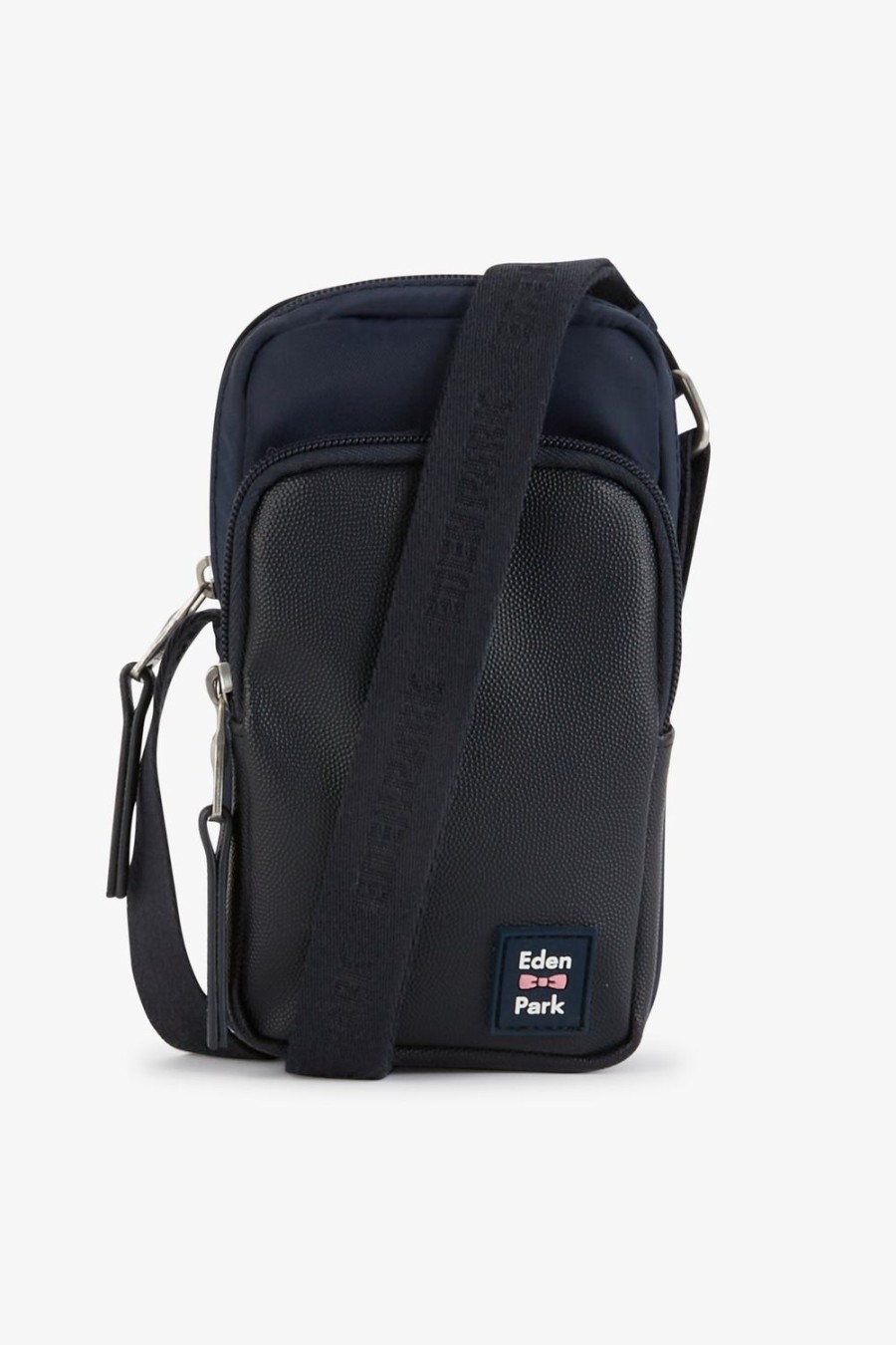 Eden Park Navy Blue And Black Bag With Tricolor Detail | Bags