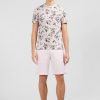 Eden Park Pink Short-Sleeved T-Shirt With Leaf Print | T-Shirts