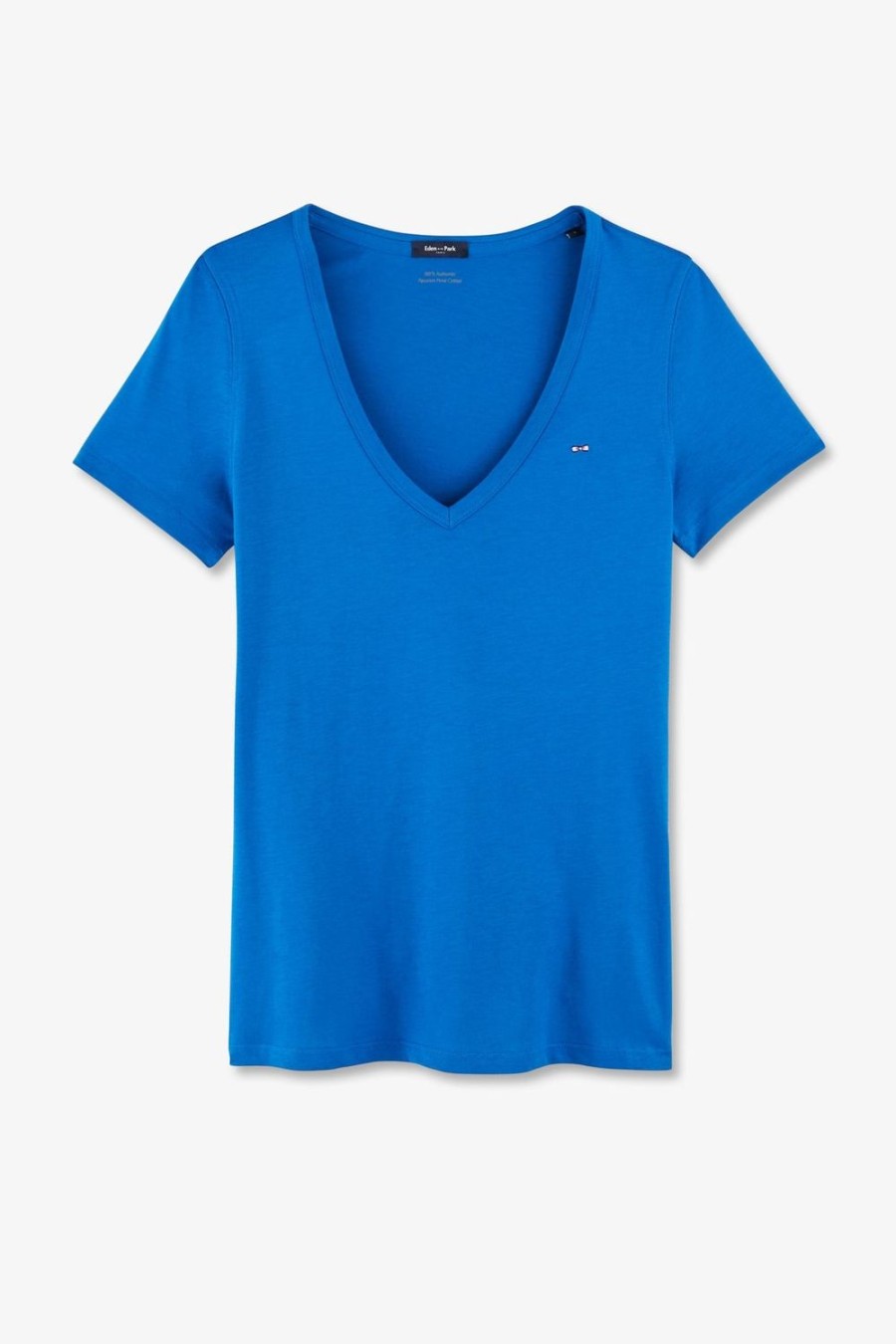 Eden Park Blue Short-Sleeved T-Shirt In Pima Cotton | T-Shirts