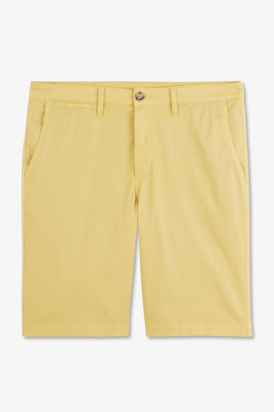 Eden Park Plain Yellow Bermuda Shorts | Shorts & Bermudas