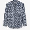 Eden Park Navy Blue Shirt With Exclusive Floral Print | Shirts