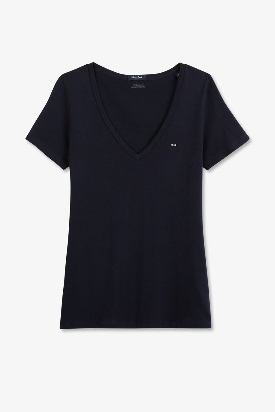 Eden Park Navy Blue Short-Sleeved T-Shirt In Pima Cotton | T-Shirts