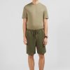 Eden Park Khaki Bermuda Shorts With Elasticated Waist | Shorts & Bermudas