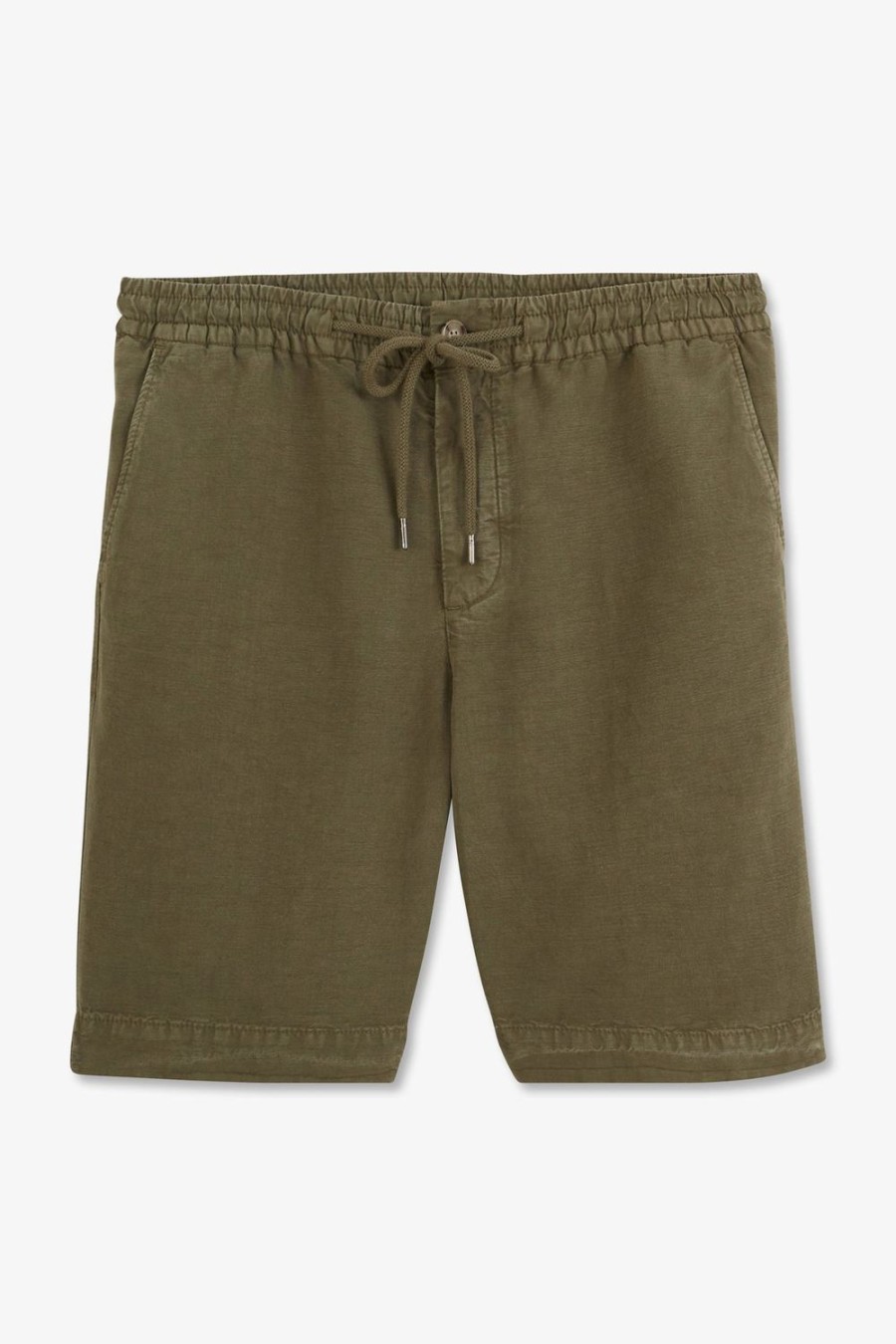 Eden Park Khaki Bermuda Shorts With Elasticated Waist | Shorts & Bermudas