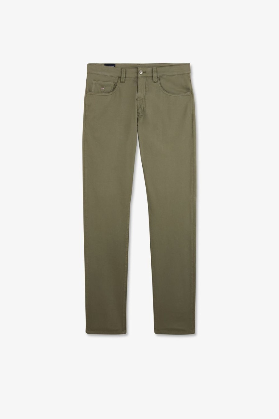 Eden Park 5-Pocket Straight-Leg Khaki Trousers | Pants