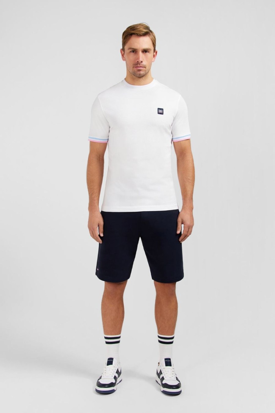 Eden Park White Short-Sleeved T-Shirt With Embossed Logo | T-Shirts