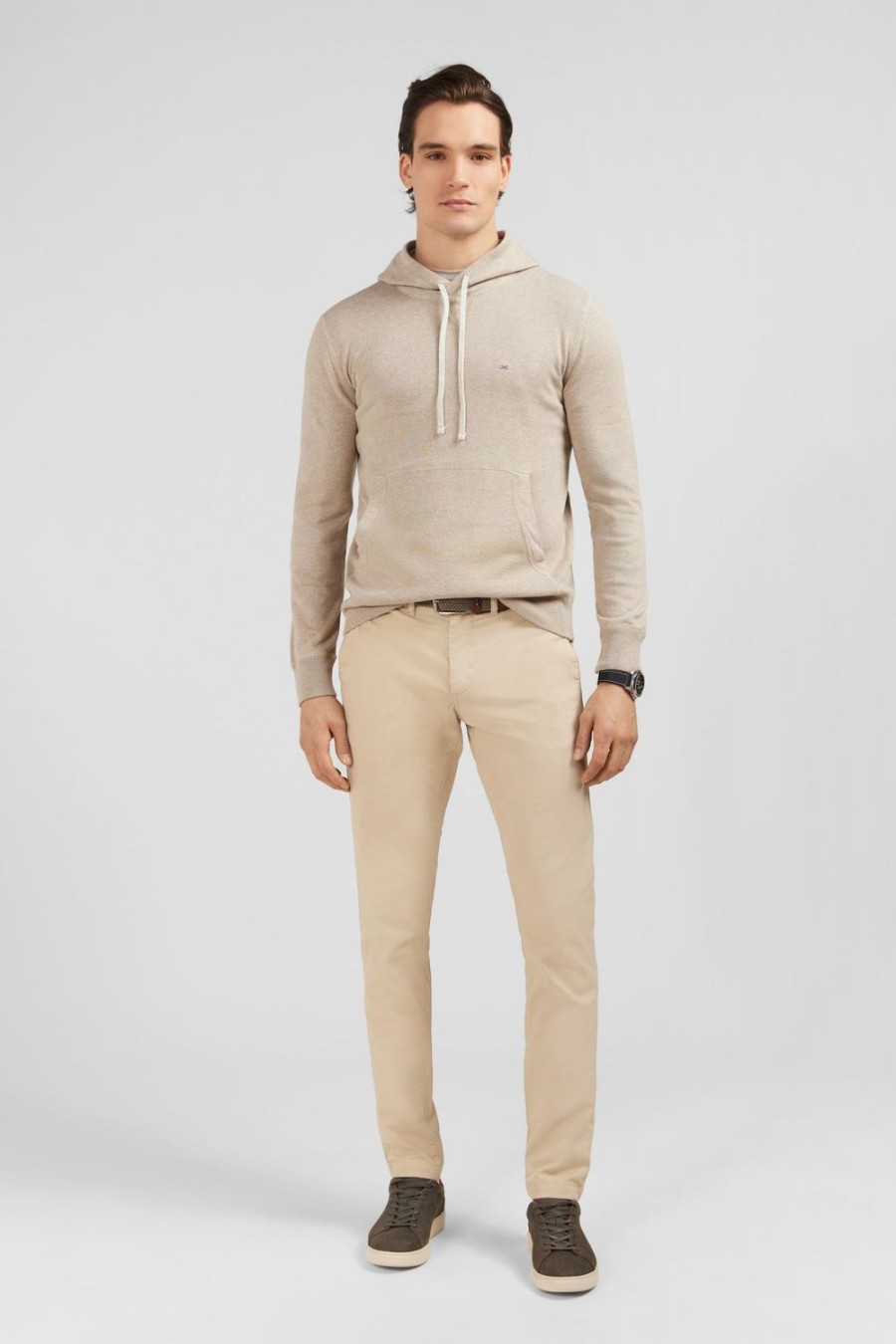 Eden Park Beige Hooded Jumper | Sweaters