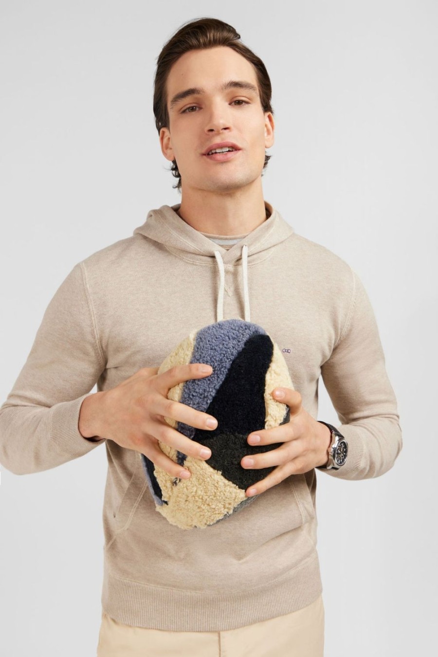 Eden Park Beige Hooded Jumper | Sweaters